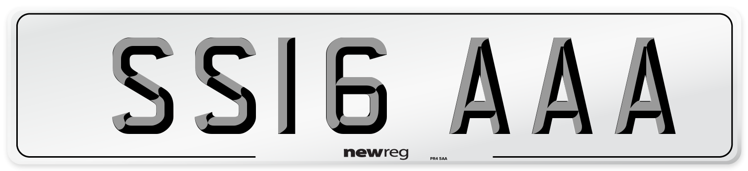 SS16 AAA Number Plate from New Reg